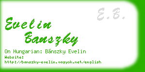 evelin banszky business card