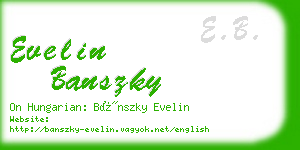 evelin banszky business card